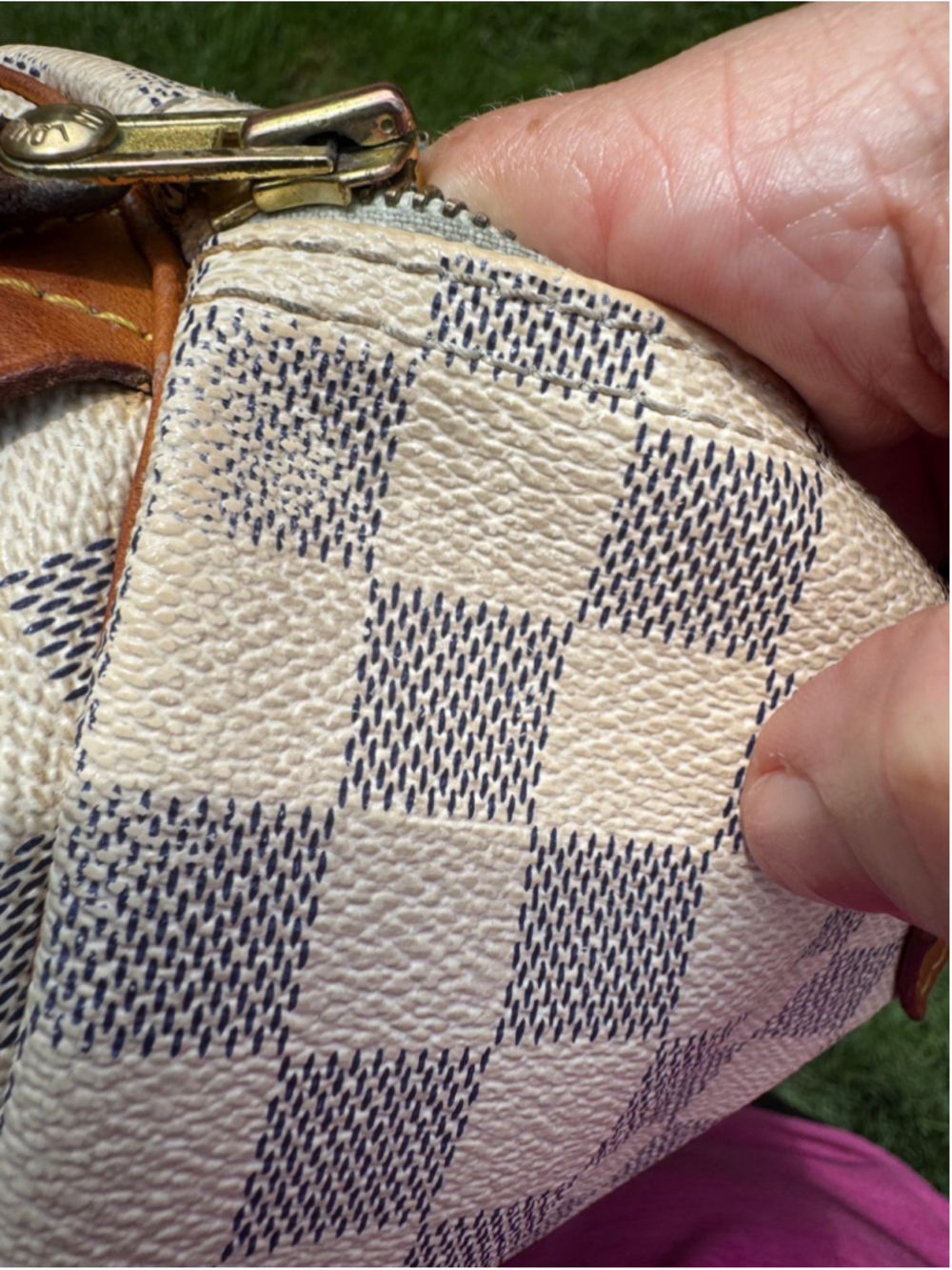 Louis Vuitton Damier Azur Speedy 30 Bag, Dusty, lock and key - Picture 15 of 15